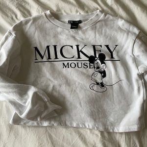 Mickey Mouse cropped vintage sweatshirt Zara